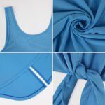 BreezyBack Tie back Tank Top-Blue — THUGFIT Activewear UAE