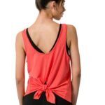 BreezyBack Tie back Tank Top-Red — THUGFIT Activewear UAE