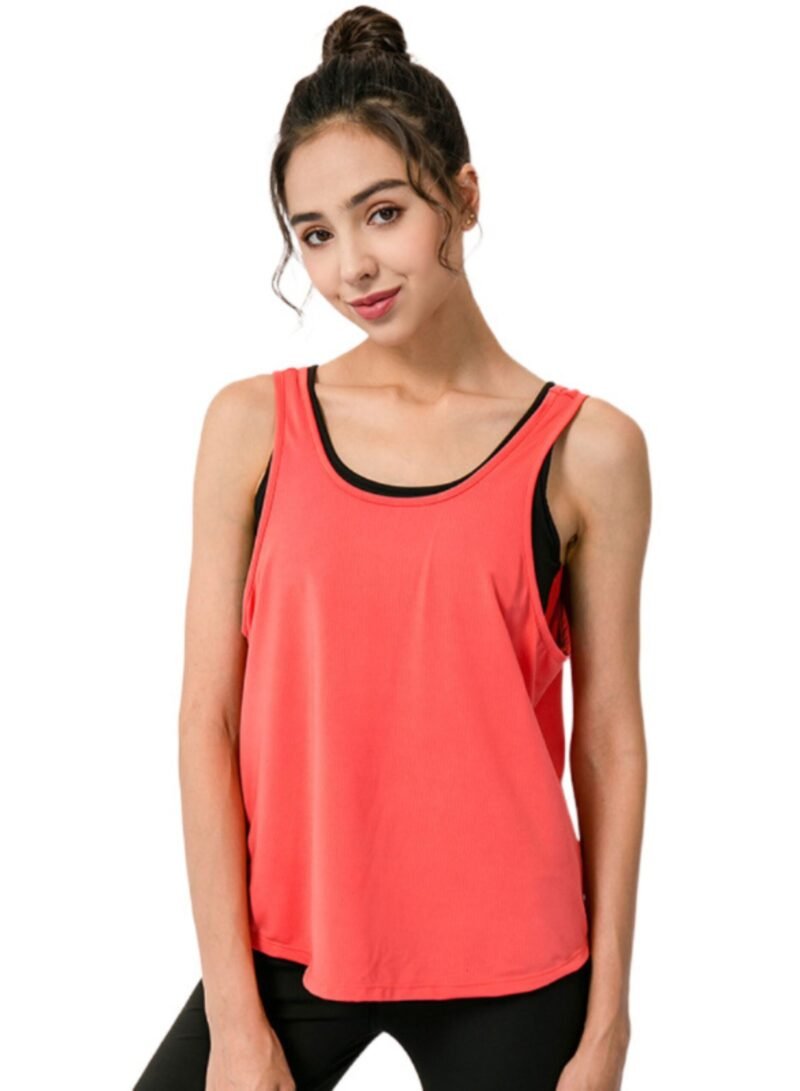 BreezyBack Tie back Tank Top-Red