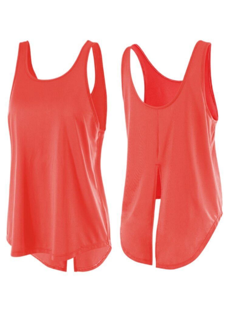 BreezyBack Tie back Tank Top-Red — THUGFIT Activewear UAE