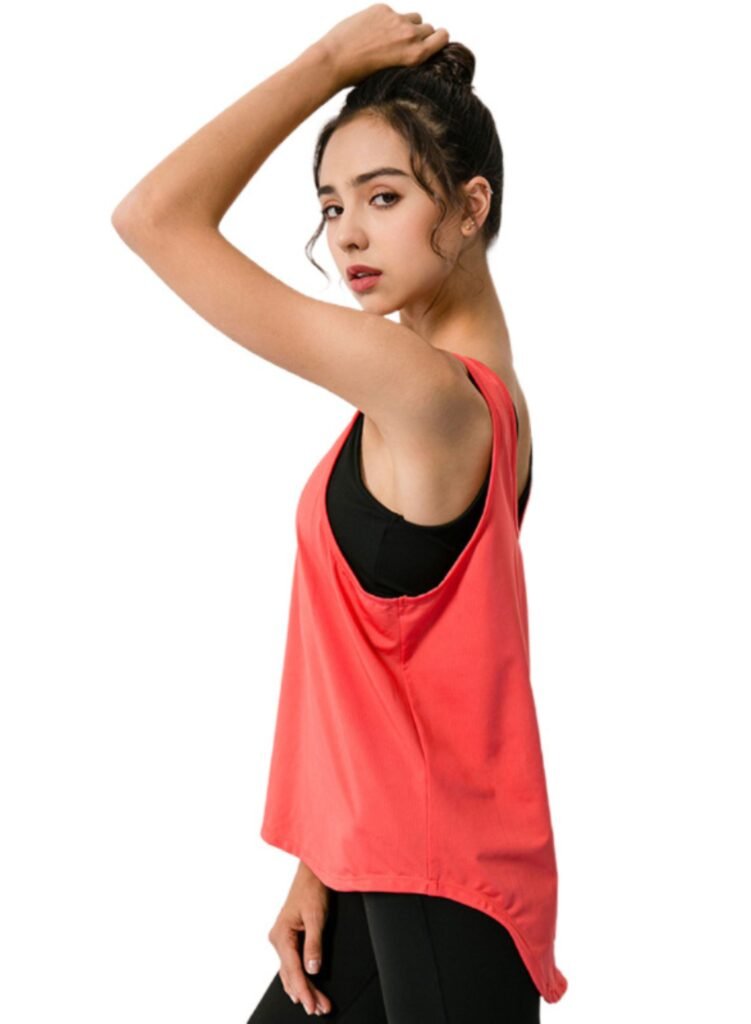 BreezyBack Tie back Tank Top-Red — THUGFIT Activewear UAE