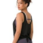 BreezyBack Tie back Tank Top-Black — THUGFIT Activewear UAE