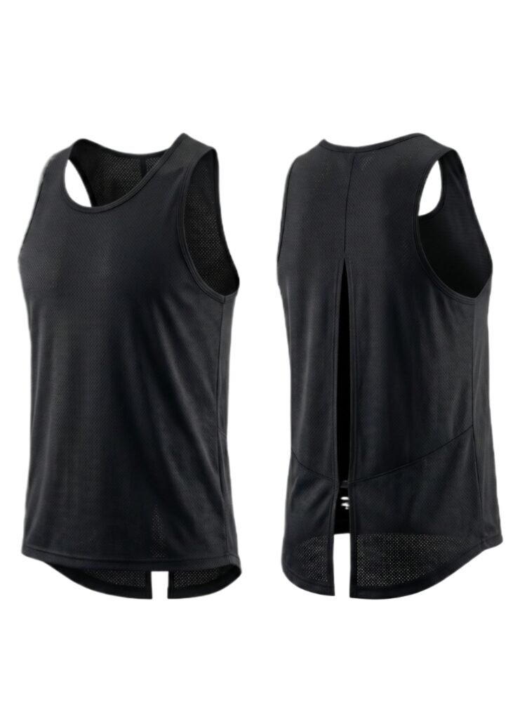 BreezyBack Tie back Tank Top-Black — THUGFIT Activewear UAE