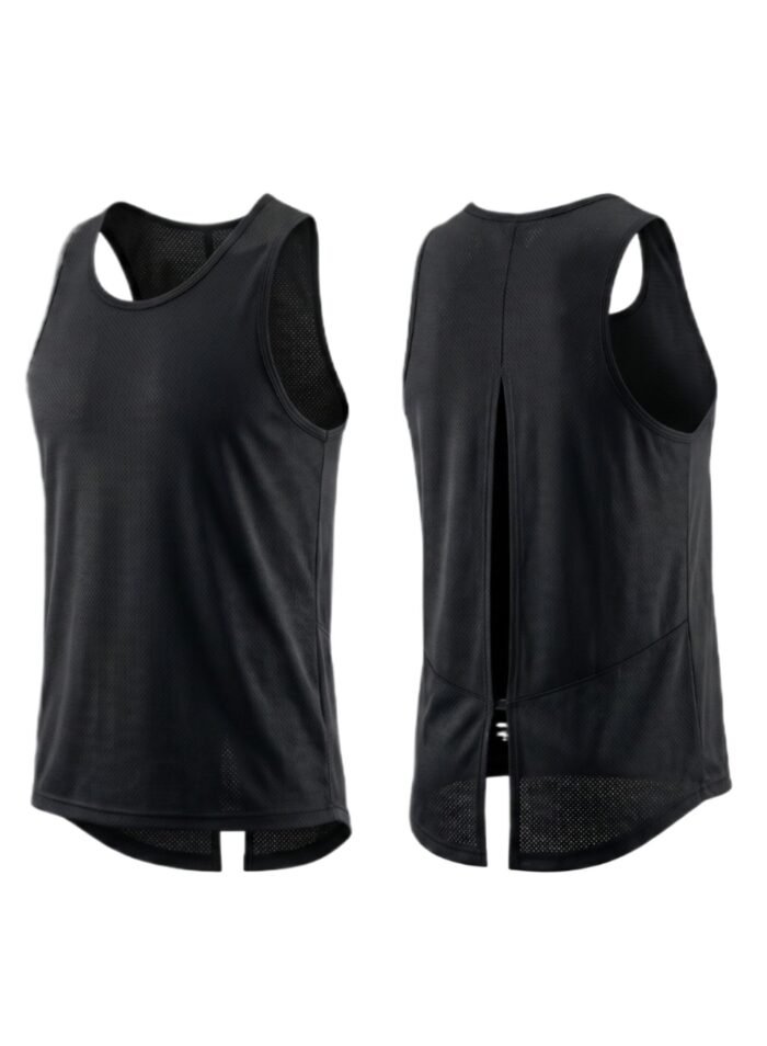BreezyBack Tie back Tank Top-Black — THUGFIT Activewear UAE