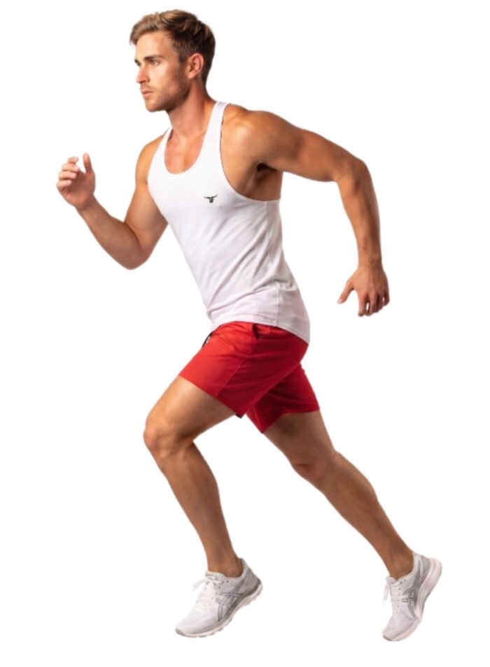 Alternative view of MuscleHustle Mens Tank Top-White