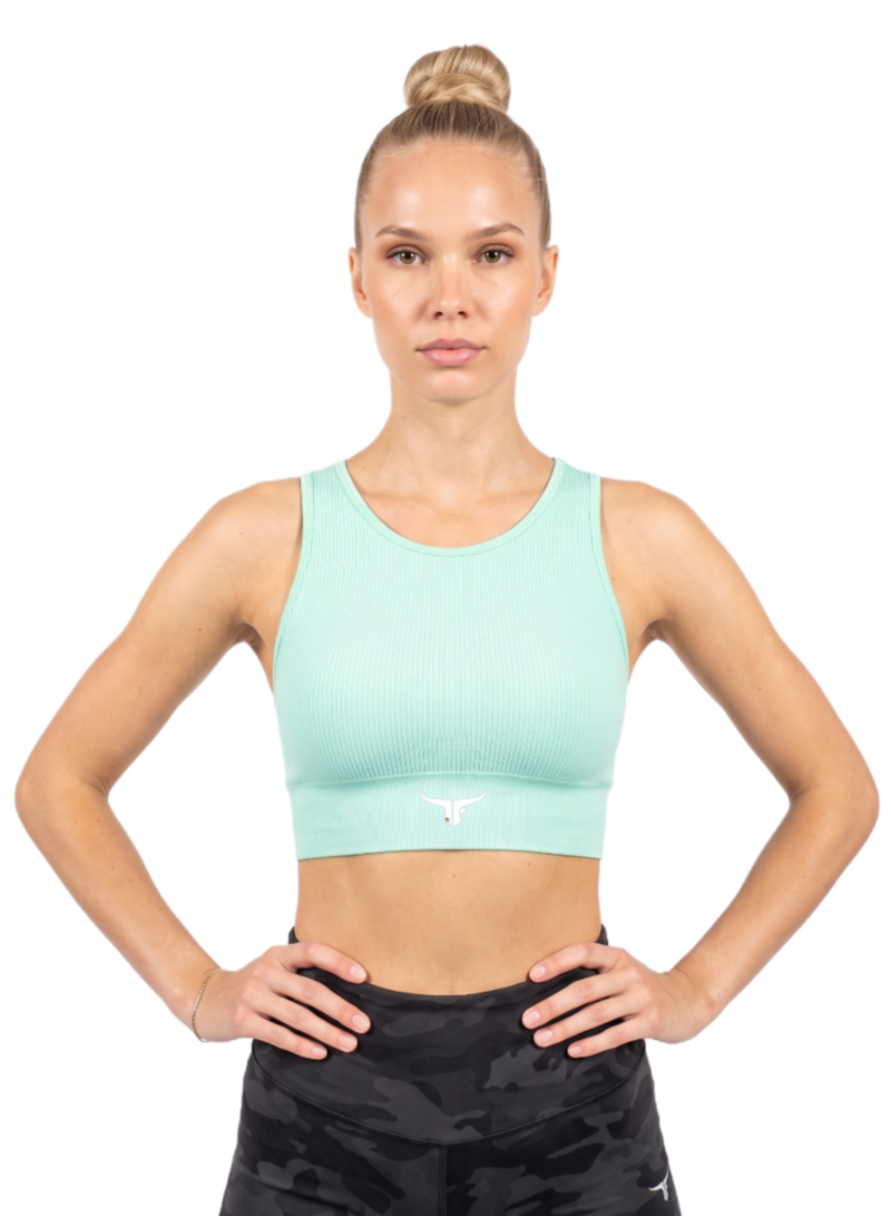 BlazeCraze Compression Sports Bra-Light Green