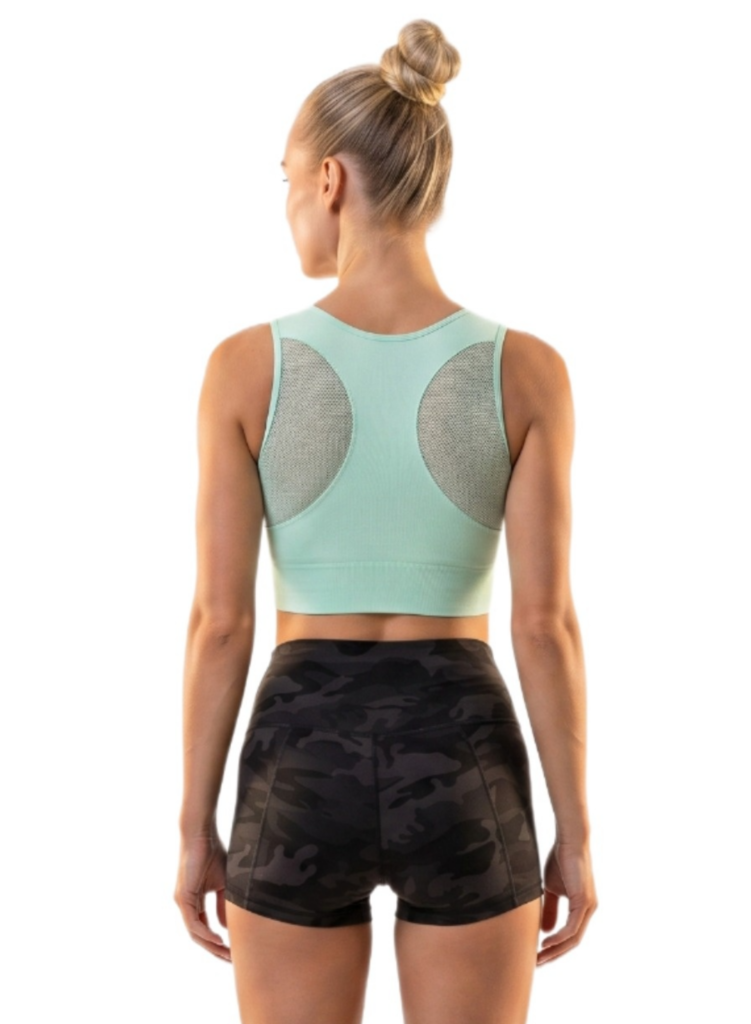 BlazeCraze Compression Sports Bra-Light Green — THUGFIT Activewear UAE