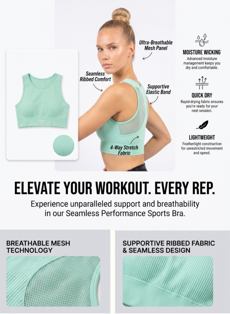 BlazeCraze Compression Sports Bra-Light Green — THUGFIT Activewear UAE