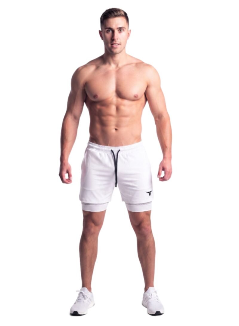 SprintHint 2-in-1 White Shorts-White