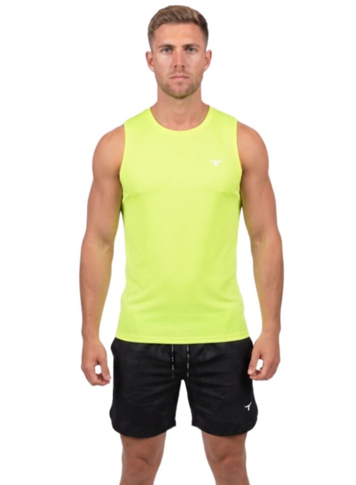 LiftRift Sleeveless Mens T-Shirt-Fluorescent Green