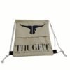 Cotton Drawstring Bag - Beige-Beige — THUGFIT Activewear UAE