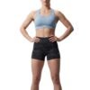 High Waisted Skinny Black Camo Shorts-Black — THUGFIT Activewear UAE