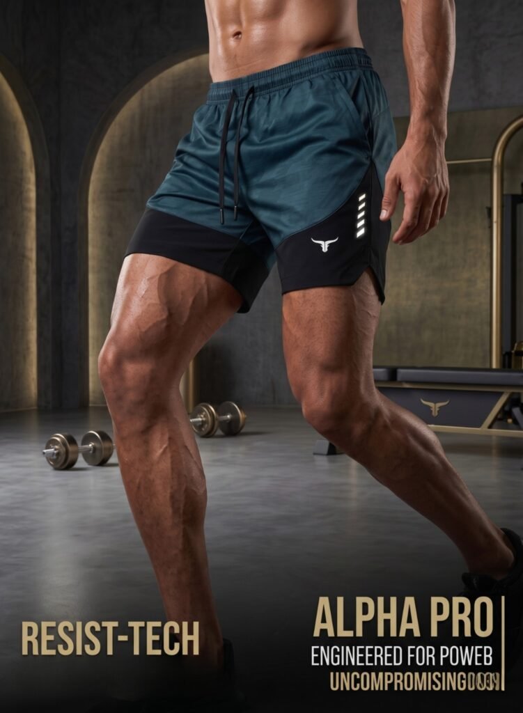 Fitflex Mens Shorts-Green — THUGFIT Activewear UAE