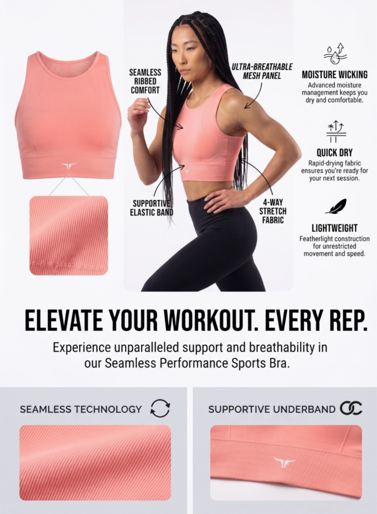 BlazeCraze Compression Sports Bra-Pink — THUGFIT Activewear UAE
