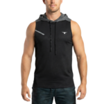 PowerTower high-intensity Mens Hoodie-Black — THUGFIT Activewear UAE