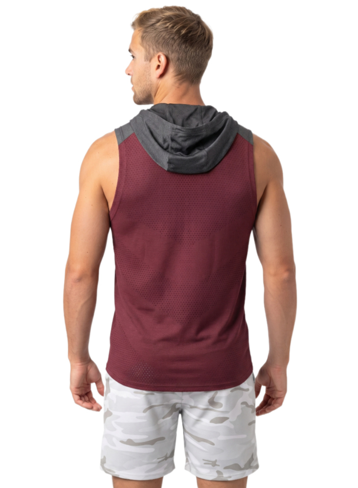 PowerTower high-intensity Mens Hoodie-Burgundy — THUGFIT Activewear UAE