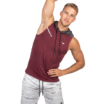 PowerTower high-intensity Mens Hoodie-Burgundy — THUGFIT Activewear UAE