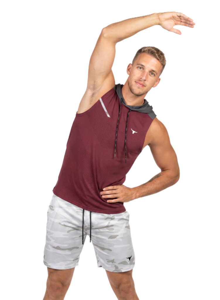 PowerTower high-intensity Mens Hoodie-Burgundy — THUGFIT Activewear UAE