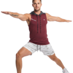 PowerTower high-intensity Mens Hoodie-Burgundy — THUGFIT Activewear UAE