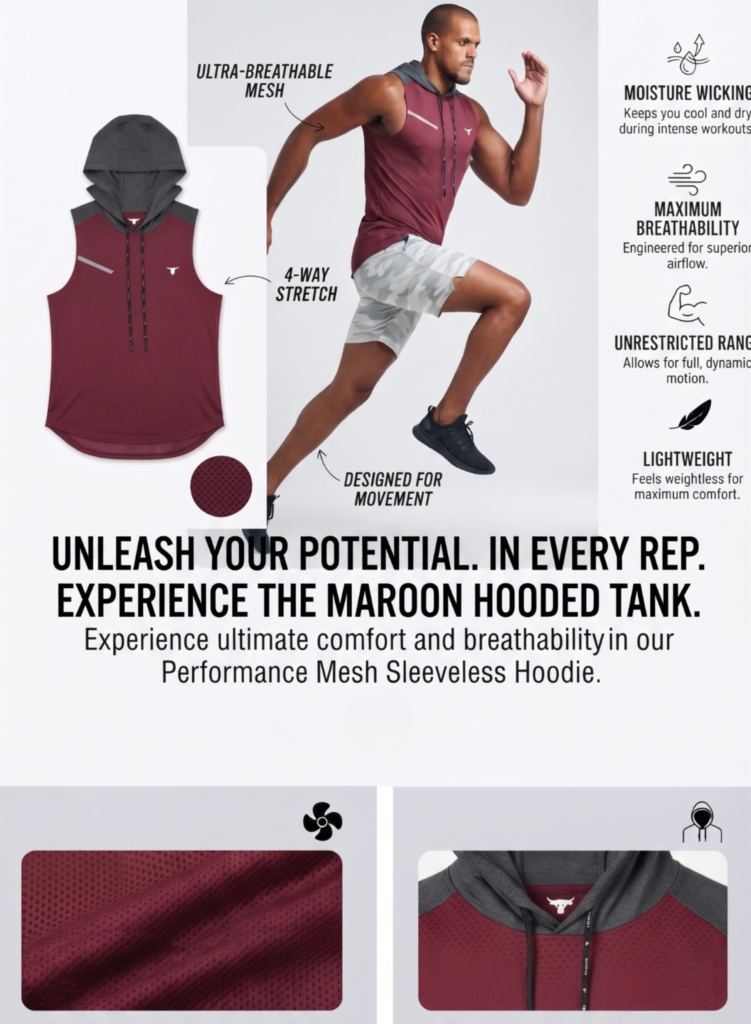 PowerTower high-intensity Mens Hoodie-Black — THUGFIT Activewear UAE