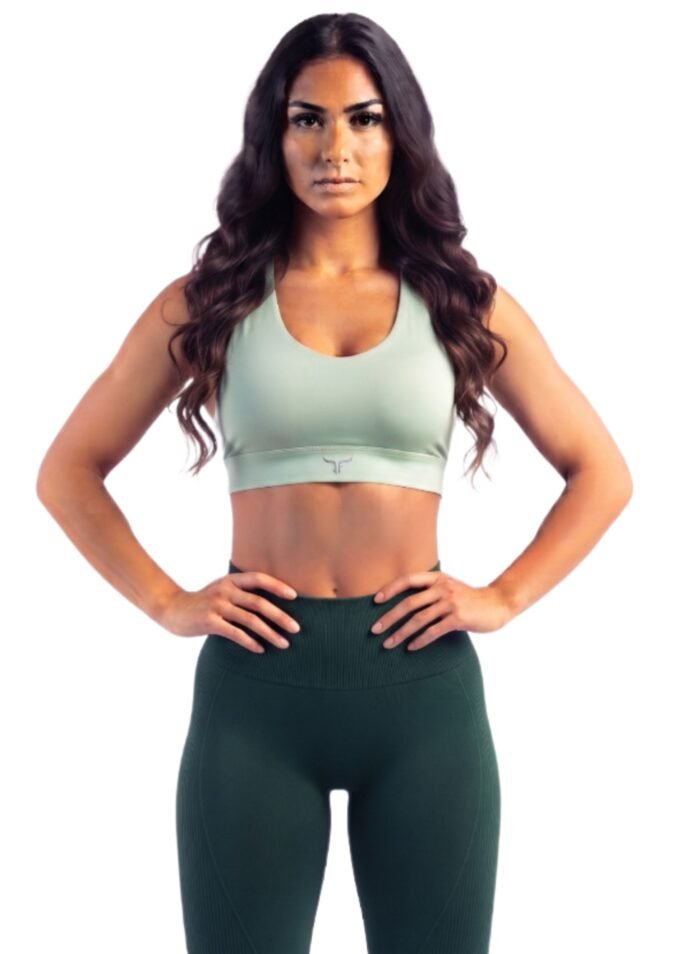 Alternative view of StrikeZone Spaghetti Sports Bra-Mint Green