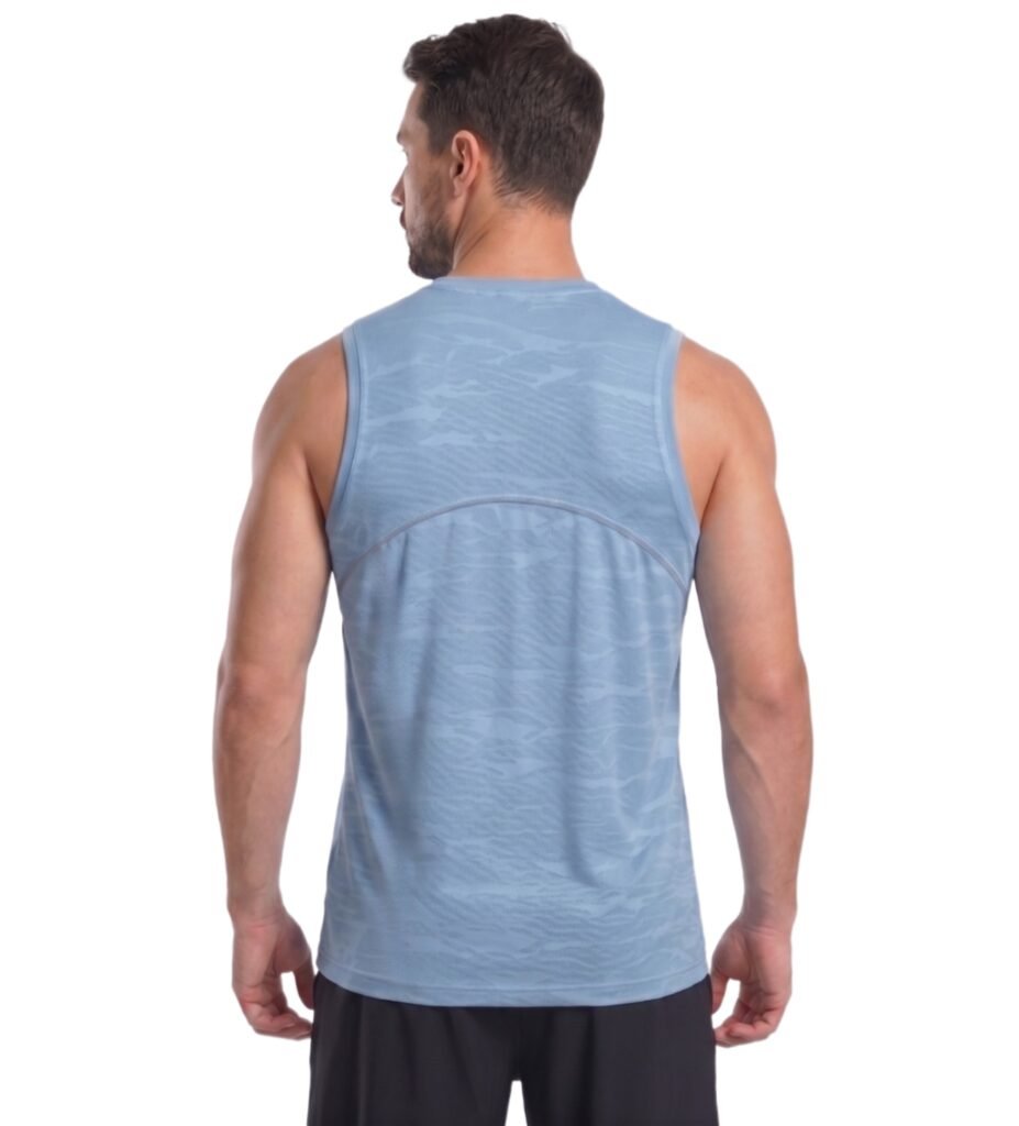 Sleeveless Classic Tank Top-Blue — THUGFIT Activewear UAE