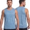 Sleeveless Classic Tank Top-Blue — THUGFIT Activewear UAE