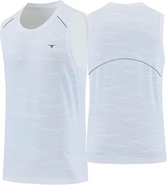 Sleeveless Classic Tank Top-White — THUGFIT Activewear UAE