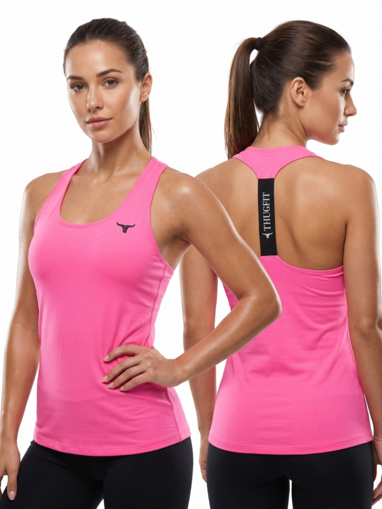FlowMotion Sleeveless Fitness Vest-Fuchsia — THUGFIT Activewear UAE