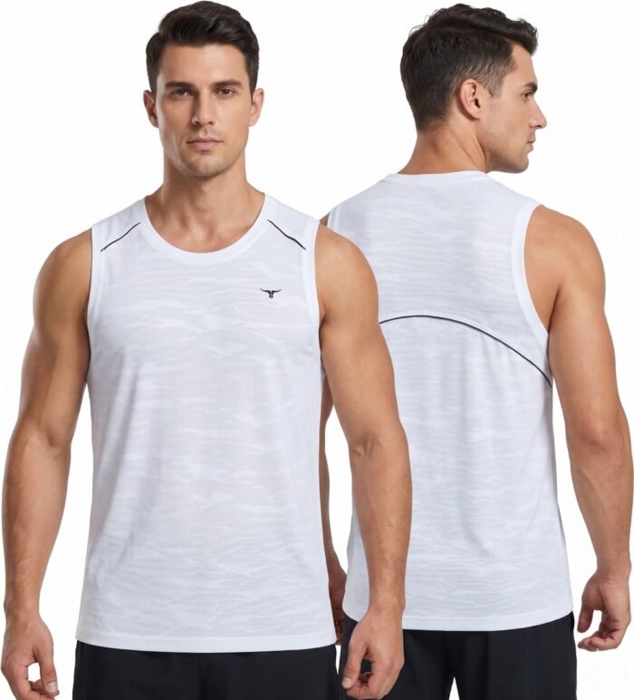 Sleeveless Classic Tank Top-White — THUGFIT Activewear UAE
