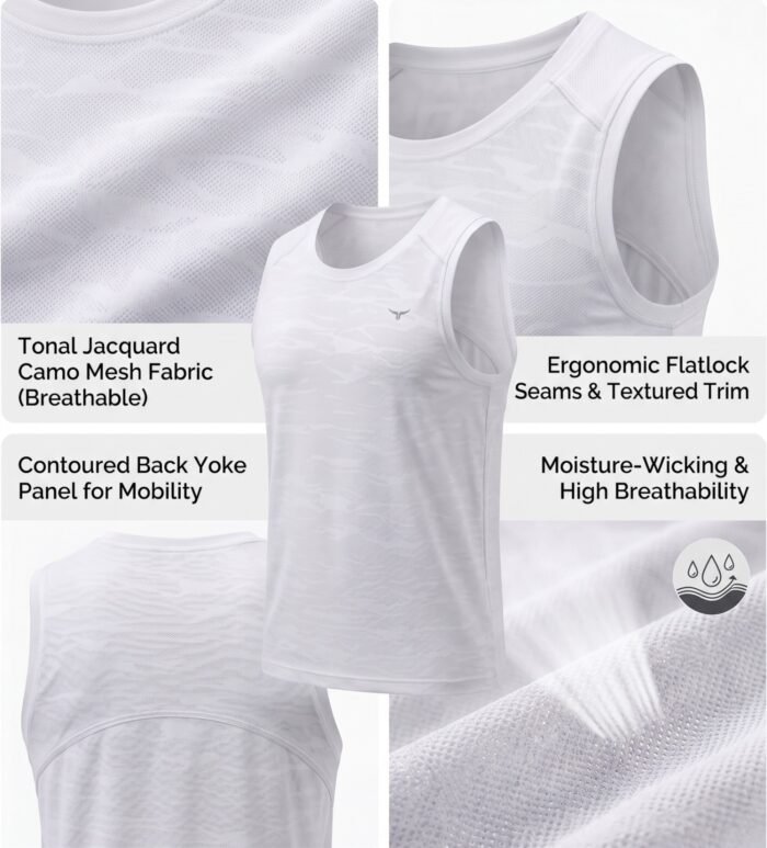 Sleeveless Classic Tank Top-White — THUGFIT Activewear UAE