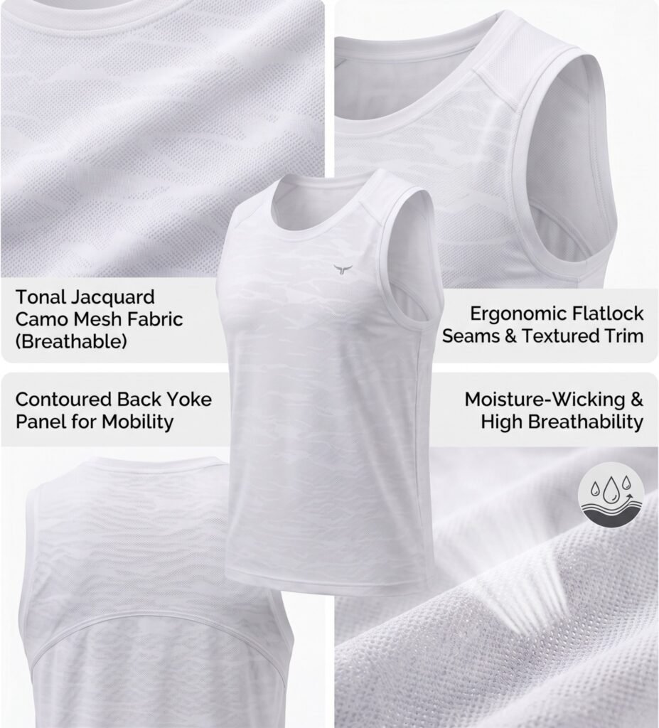 Sleeveless Classic Tank Top-White — THUGFIT Activewear UAE