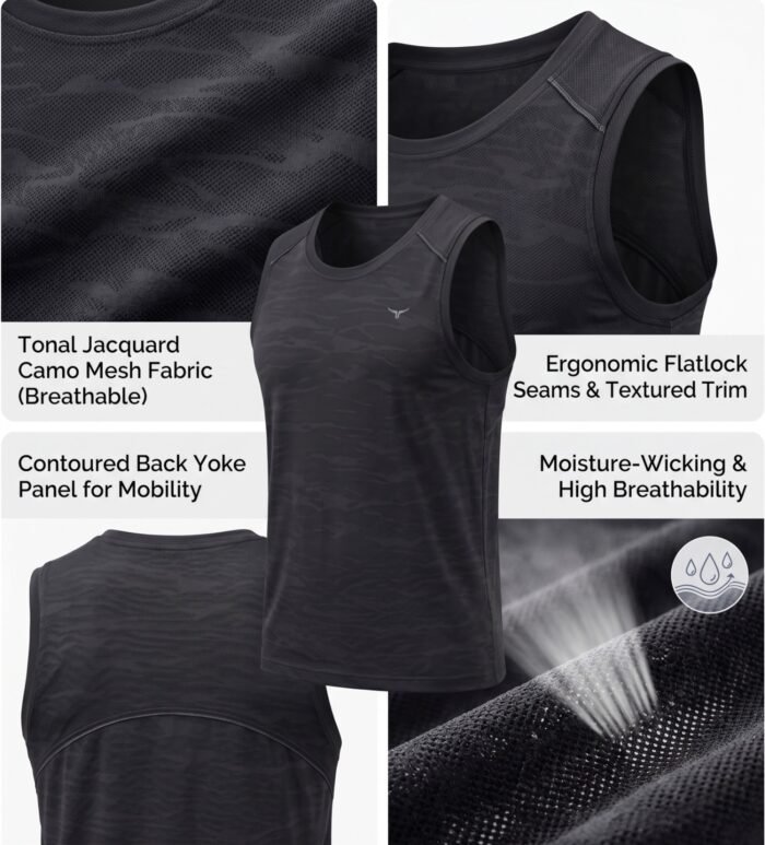 Sleeveless Classic Tank Top-Black — THUGFIT Activewear UAE