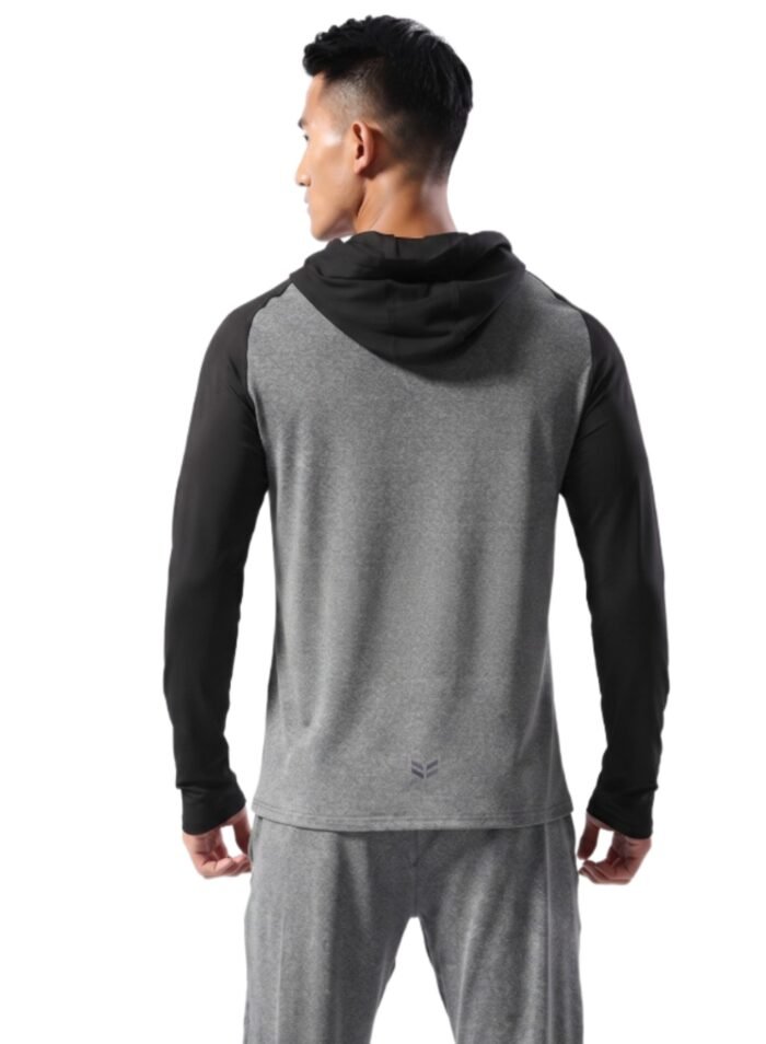 Alternative view of DynamicEdge Hooded Sportswear For Men-Grey