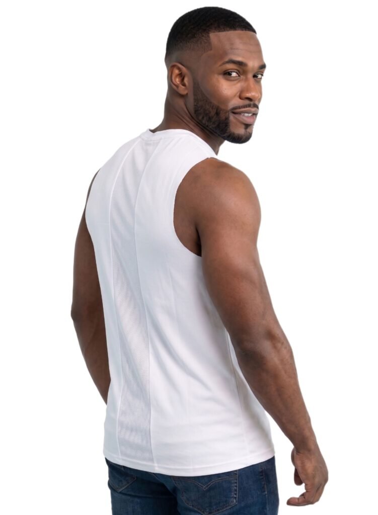 LiftRift Sleeveless Mens T-Shirt-White — THUGFIT Activewear UAE