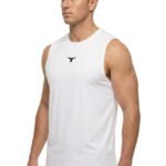 LiftRift Sleeveless Mens T-Shirt-White — THUGFIT Activewear UAE