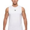 LiftRift Sleeveless Mens T-Shirt-White — THUGFIT Activewear UAE