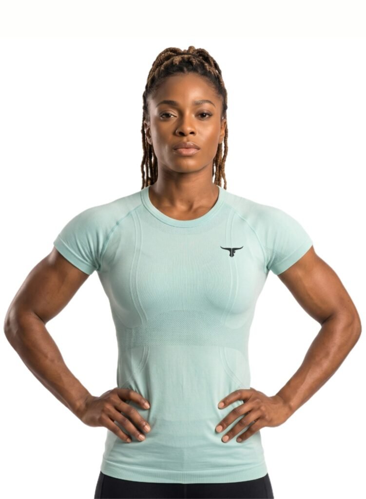 Vortex Tee Womens T-shirt-Green — THUGFIT Activewear UAE