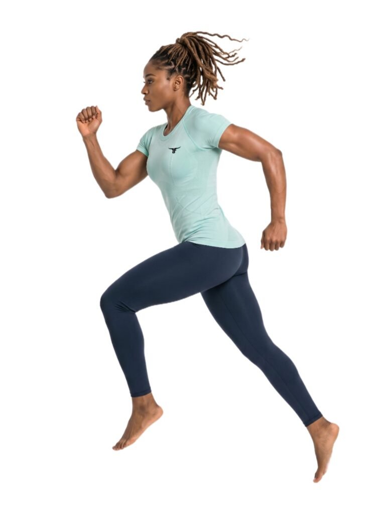 Vortex Tee Womens T-shirt-Green — THUGFIT Activewear UAE