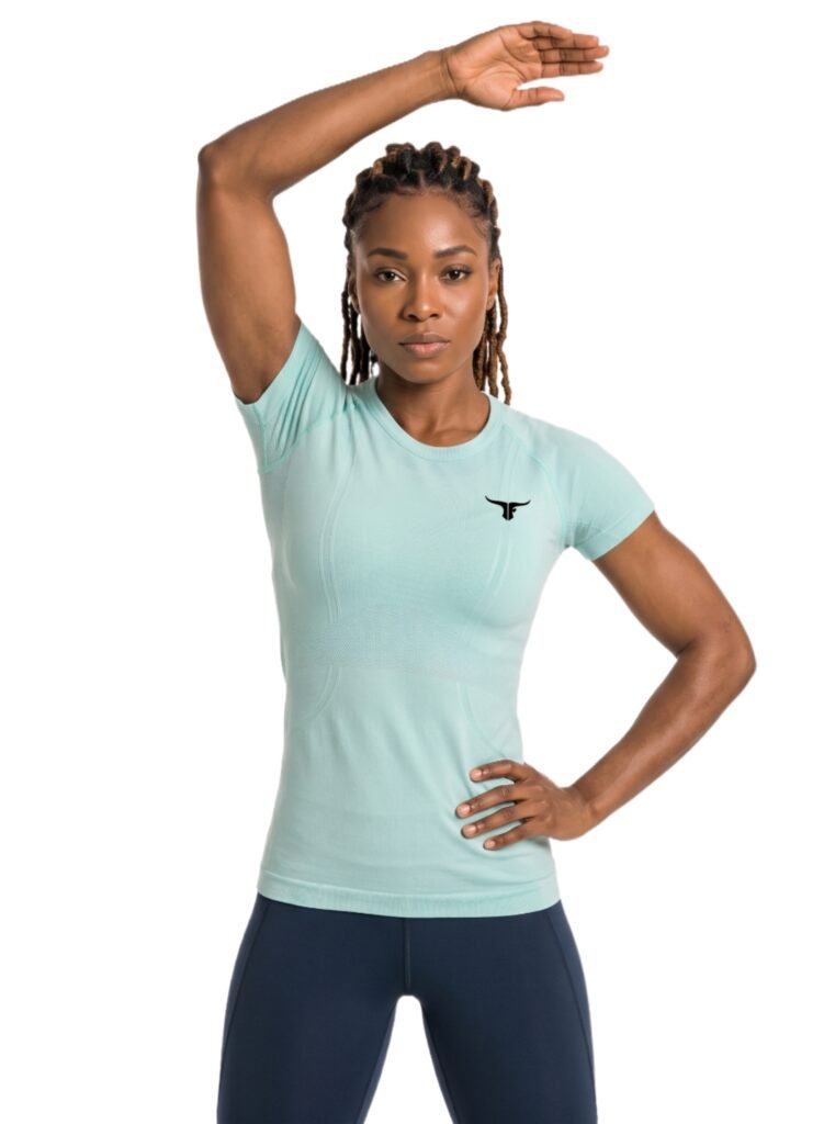 Vortex Tee Womens T-shirt-Green — THUGFIT Activewear UAE