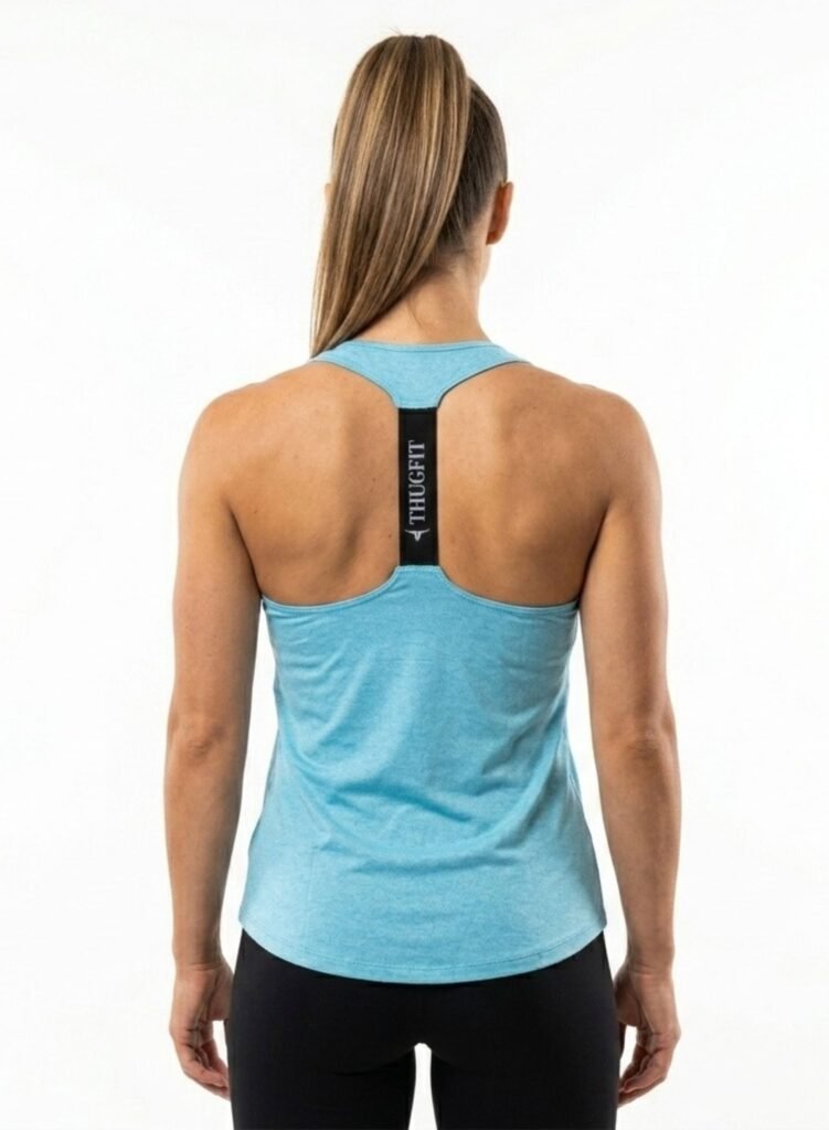 FlowMotion Sleeveless Fitness Vest-Blue — THUGFIT Activewear UAE