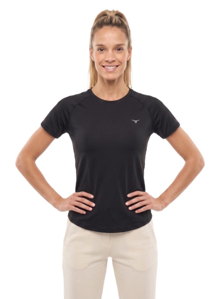 Flexx Texx Womens T-shirt-Black — THUGFIT Activewear UAE