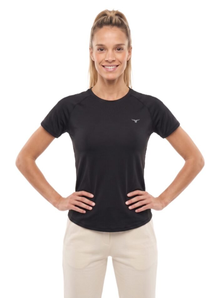 Flexx Texx Womens T-shirt-Black — THUGFIT Activewear UAE