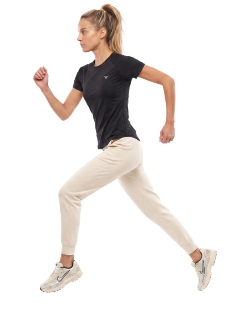 Flexx Texx Womens T-shirt-Black — THUGFIT Activewear UAE