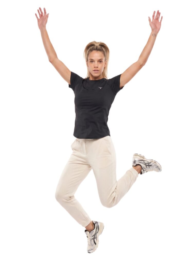 Flexx Texx Womens T-shirt-Black — THUGFIT Activewear UAE