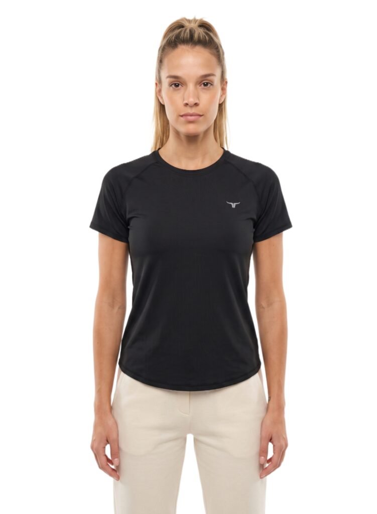 Flexx Texx Womens T-shirt-Black — THUGFIT Activewear UAE