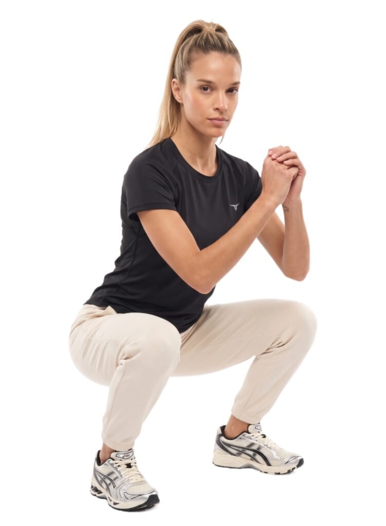 Flexx Texx Womens T-shirt-Black — THUGFIT Activewear UAE