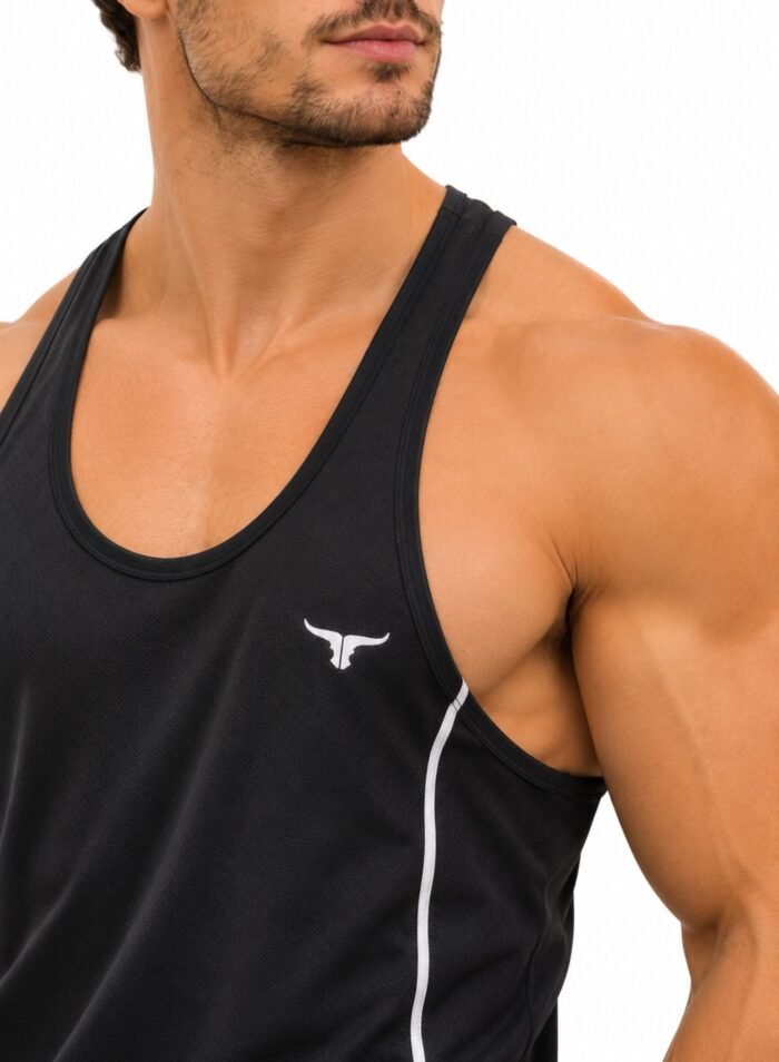 Rangercore Mens Tank Top-Black Grey - Image 4