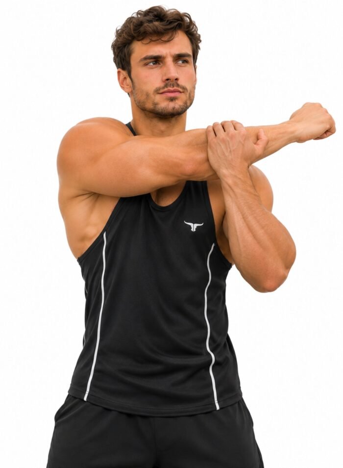 Rangercore Mens Tank Top-Black Grey - Image 3