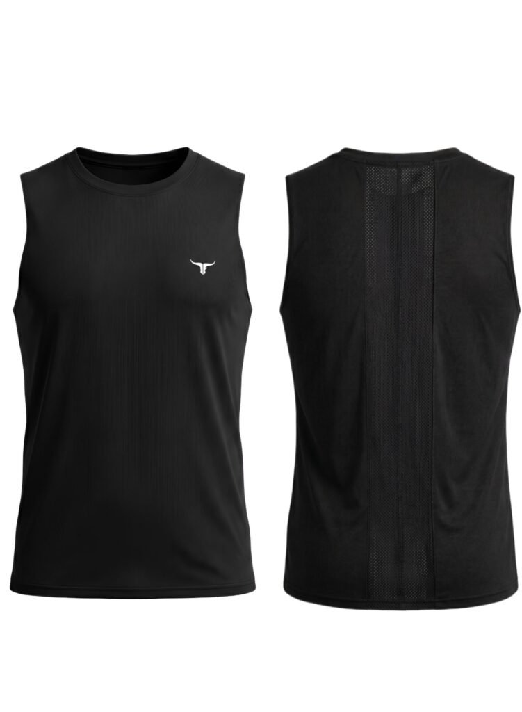 LiftRift Sleeveless Mens T-Shirt-Black — THUGFIT Activewear UAE